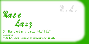 mate lasz business card